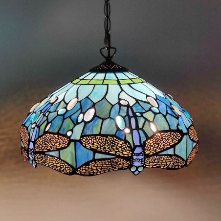 Stained glass deals hanging ceiling light