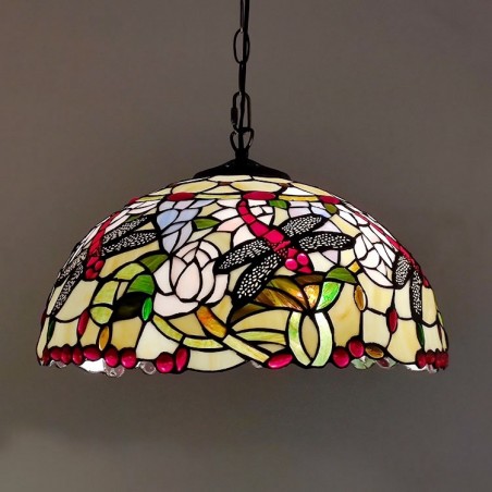 Tiffany style deals dragonfly hanging lamp