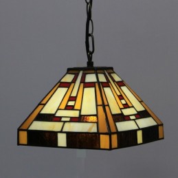 Square stained deals glass lamp shade